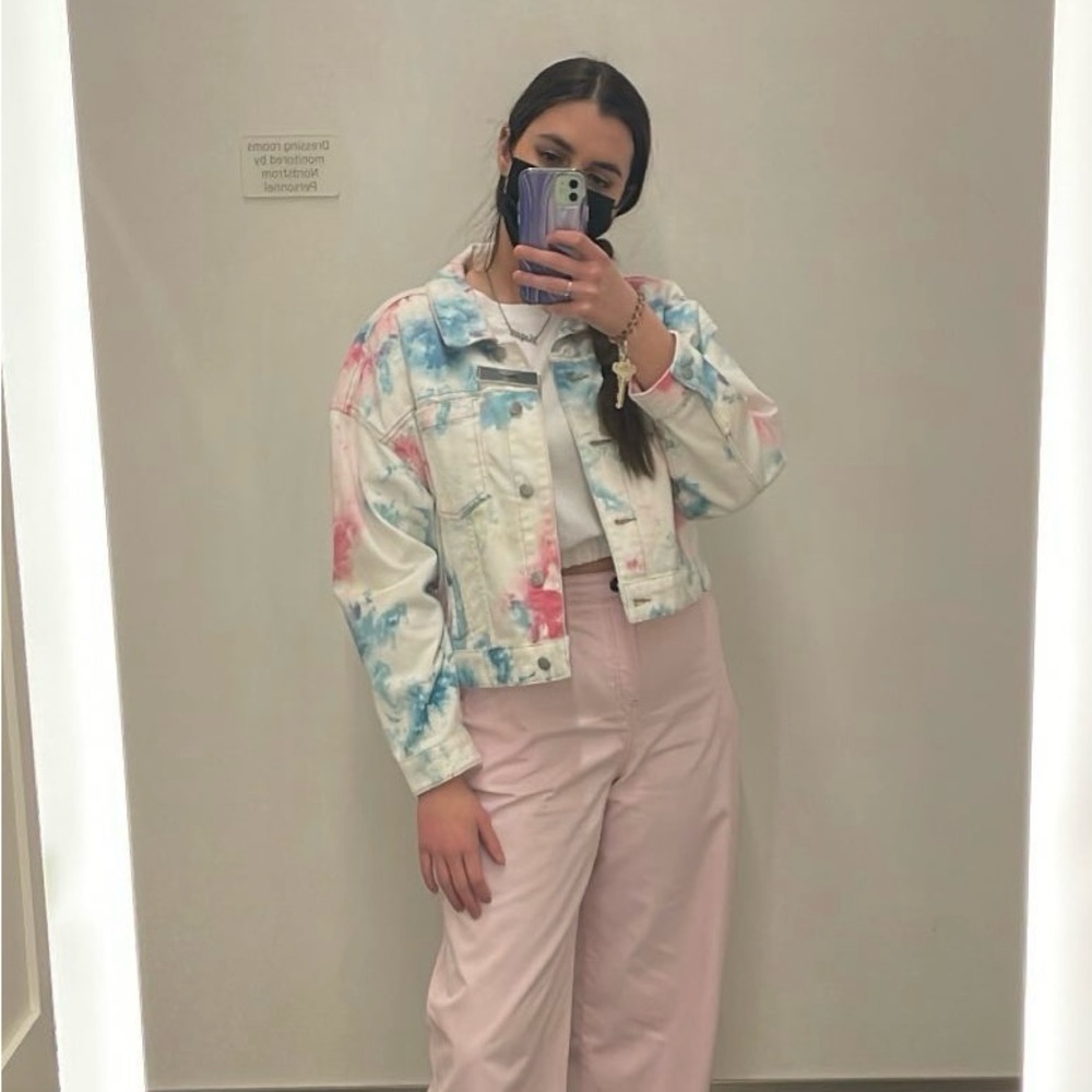 Wild Fable tie-dyed denim jacket. In excellent condition. Size large.
